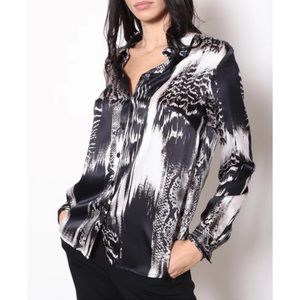 Hark + Hammer Long Sleeve Blouse- Venom Black